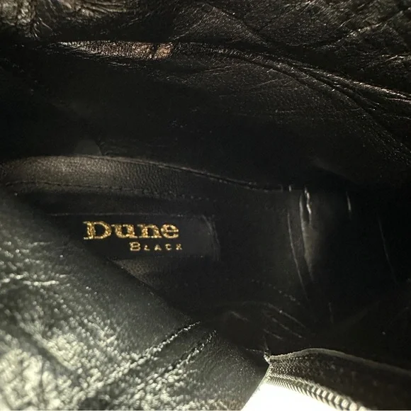 Dune London Knee-High Mid Block Heeled Black Boots Size EU 39 US 8 Dune Black - Picture 11 of 16